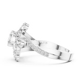 Gold Ring DDLR-187, White Gold, view 3