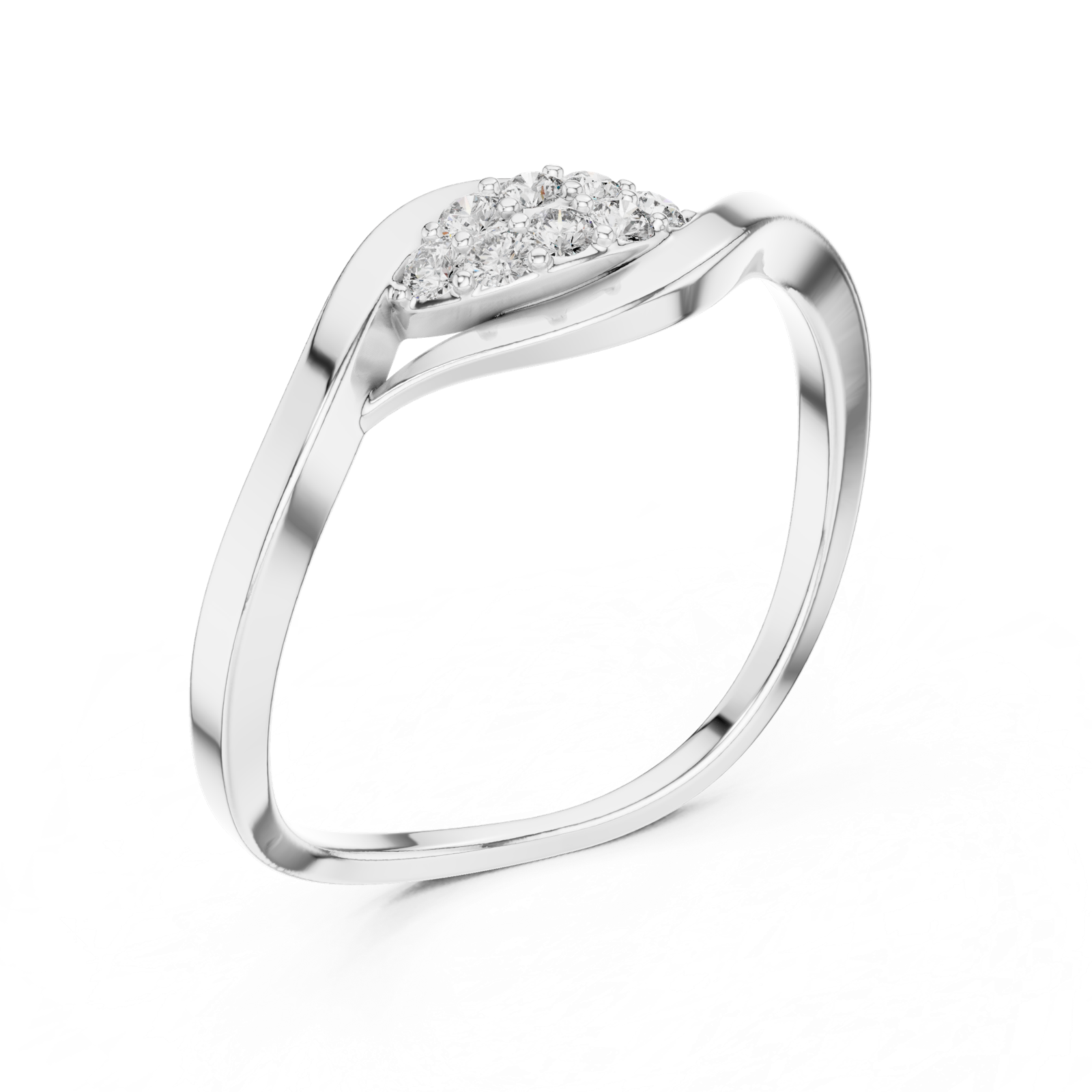Gold Ring 1 (165), White Gold, view 2