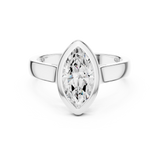 Gold Jewelry L36-3, Marquise center stone, White Gold, view 4