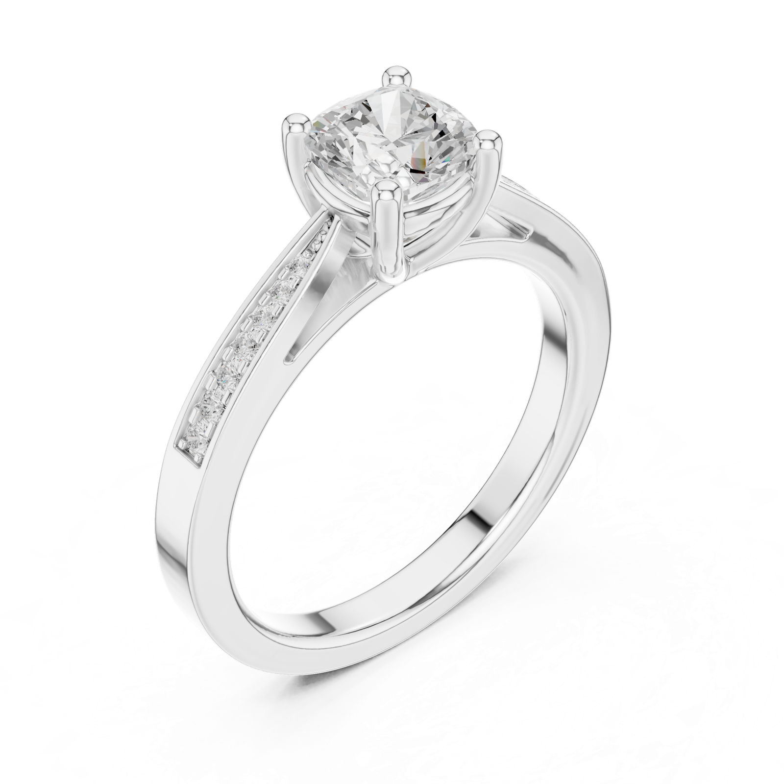 Gold Ring DDLR-524, White Gold, view 2