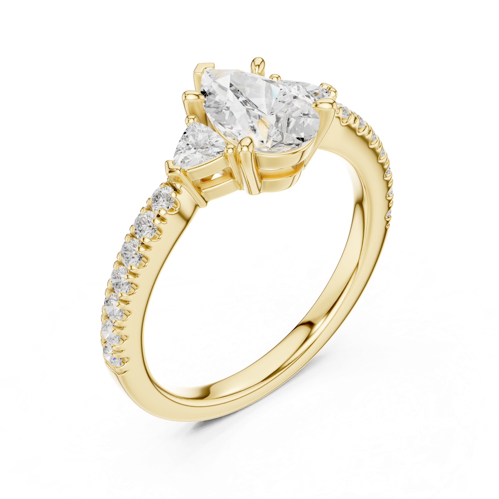 Gold Ring DDLR-860, Yellow Gold, view 2