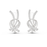 Gold Earrings L03-26, White Gold