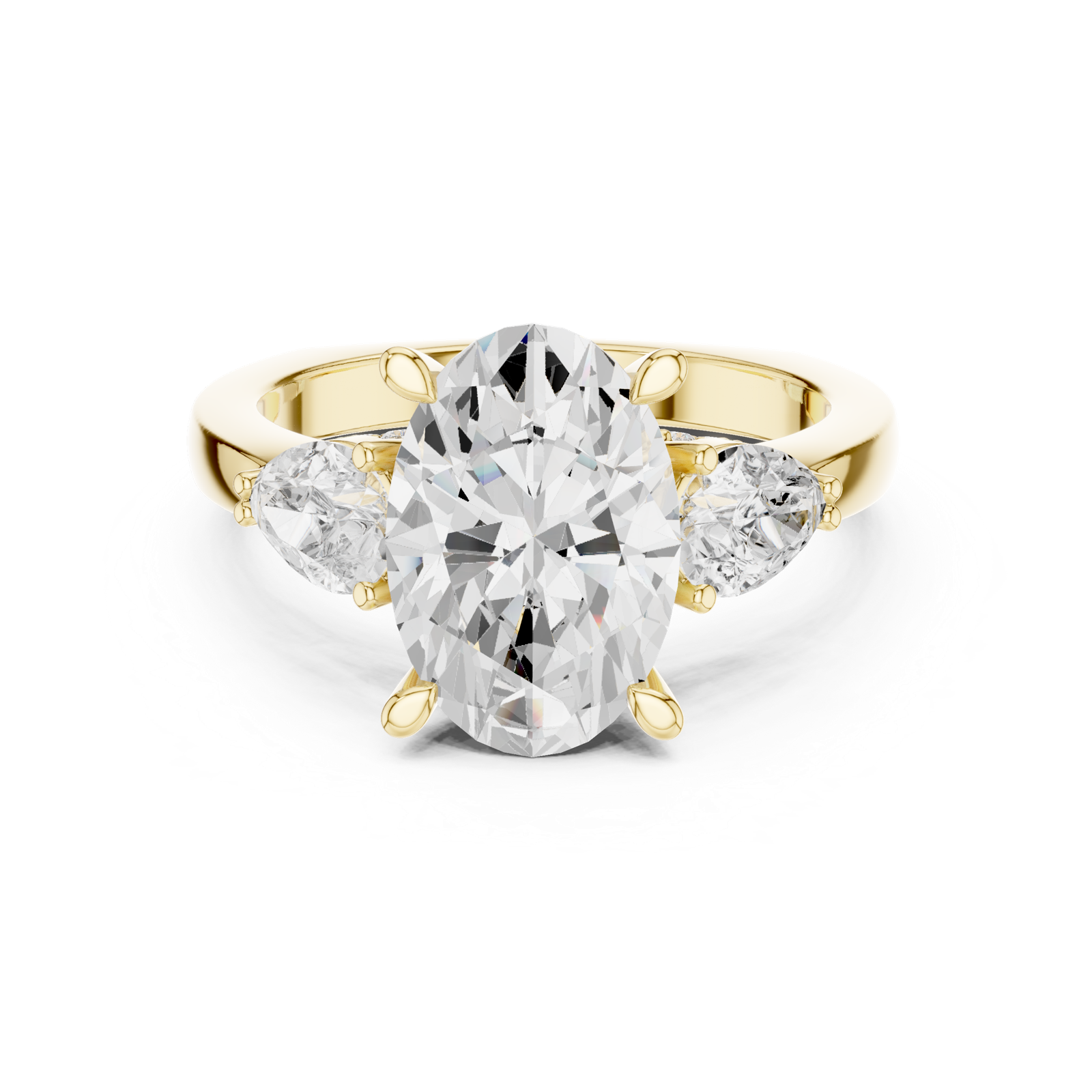 Gold Ring DDLR-269, Yellow Gold, view 4