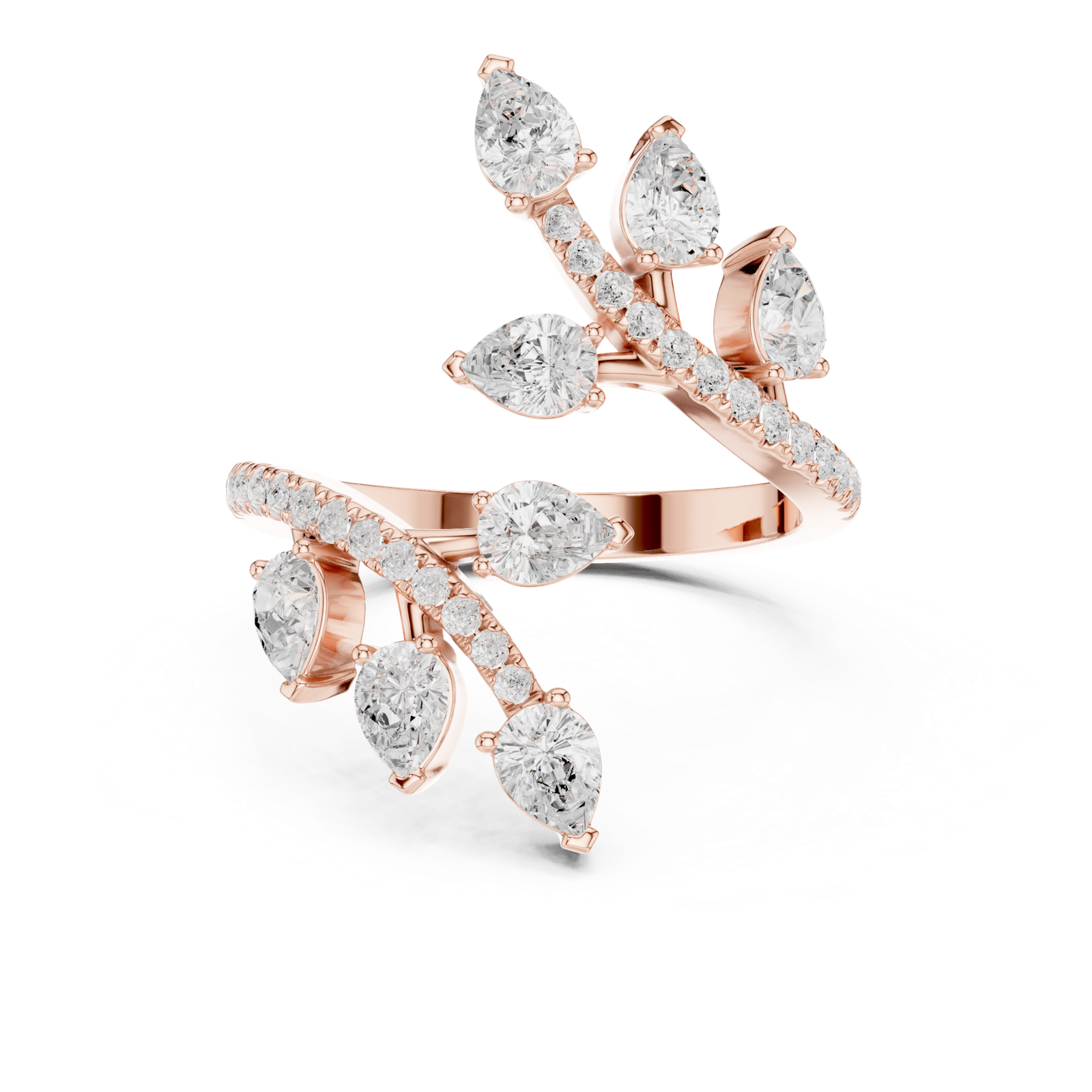 Gold Ring DDLR-852, Rose Gold, view 4