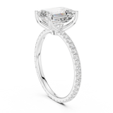 Gold Jewelry L36-16, Emerald center stone, White Gold, view 1