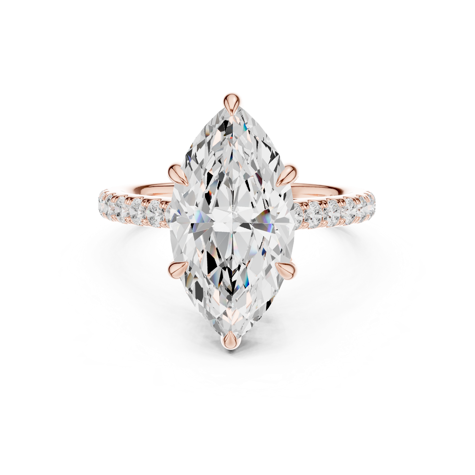 Gold Ring DDLR-1026, Rose Gold, view 4