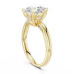 Gold Ring DDLR-175, Pear center stone, Yellow Gold, view 1