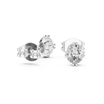 Gold Earrings GER-0365, White Gold