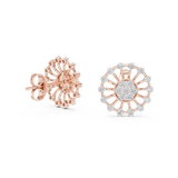 Gold Earrings 12-10024@E, Rose Gold, view 1
