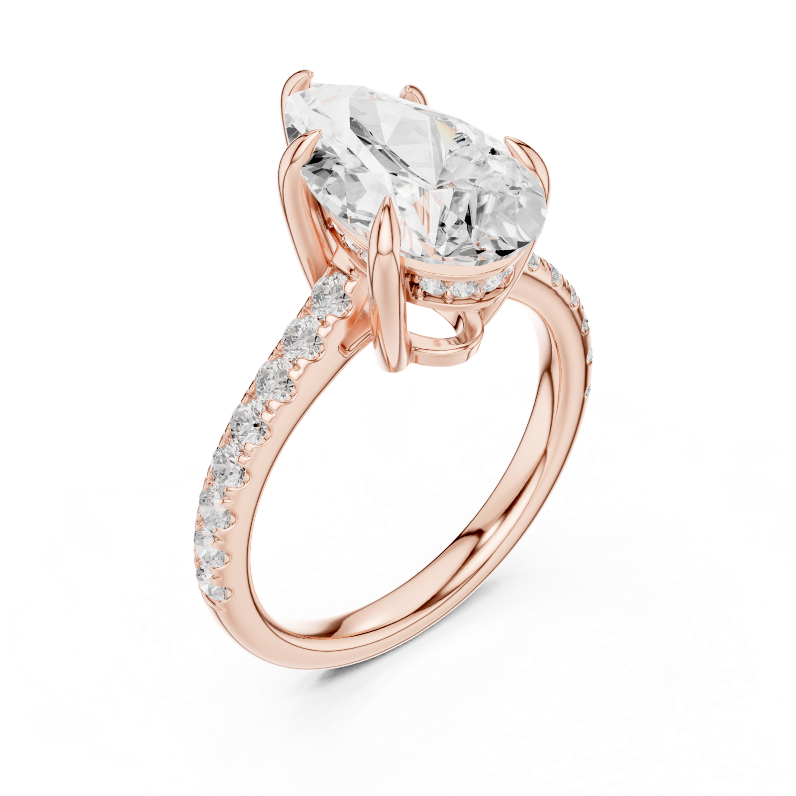 Gold Ring DDLR-1028, Rose Gold, view 2