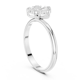 Gold Ring HLR-92, White Gold, view 1