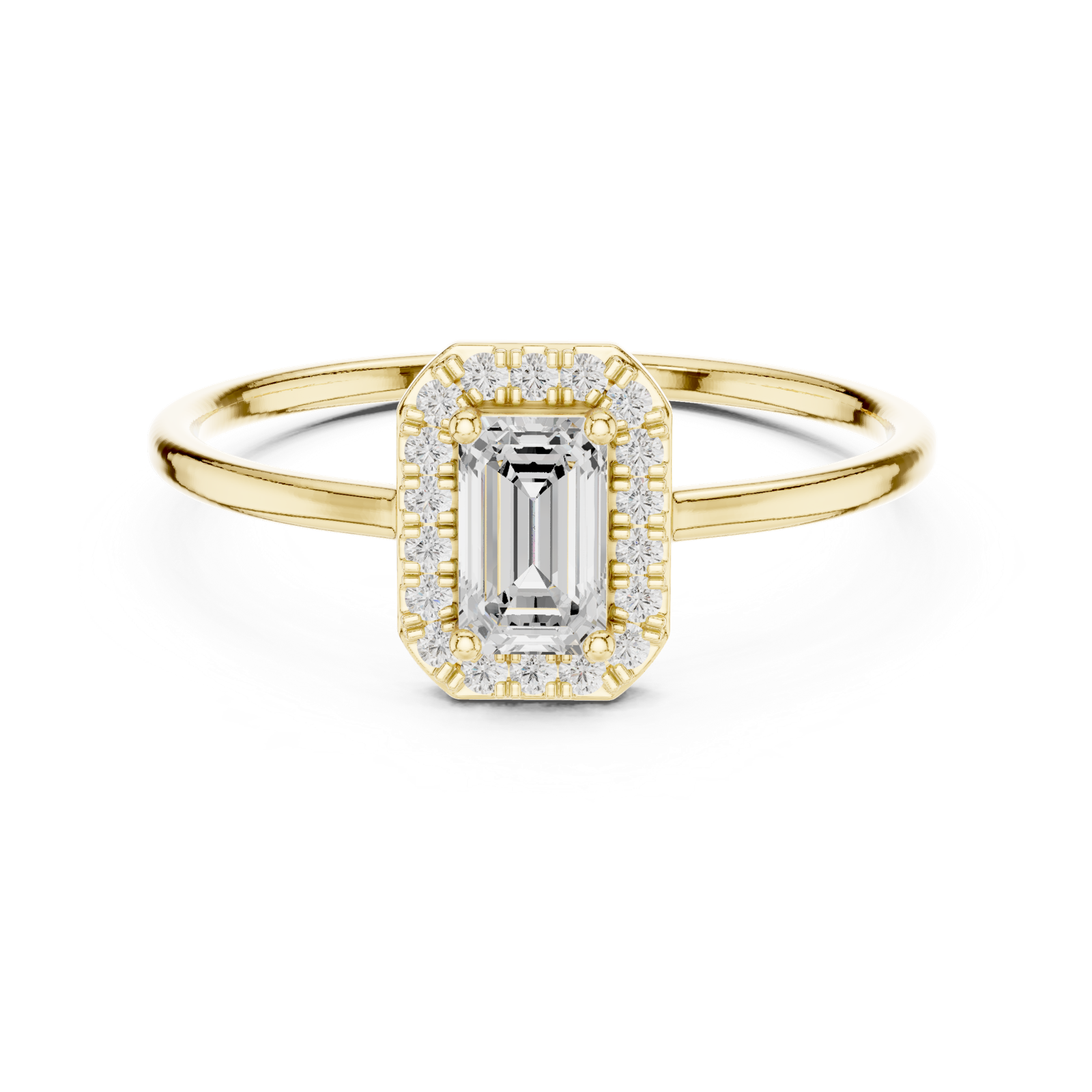 Gold Ring HLR-206, Yellow Gold, view 4