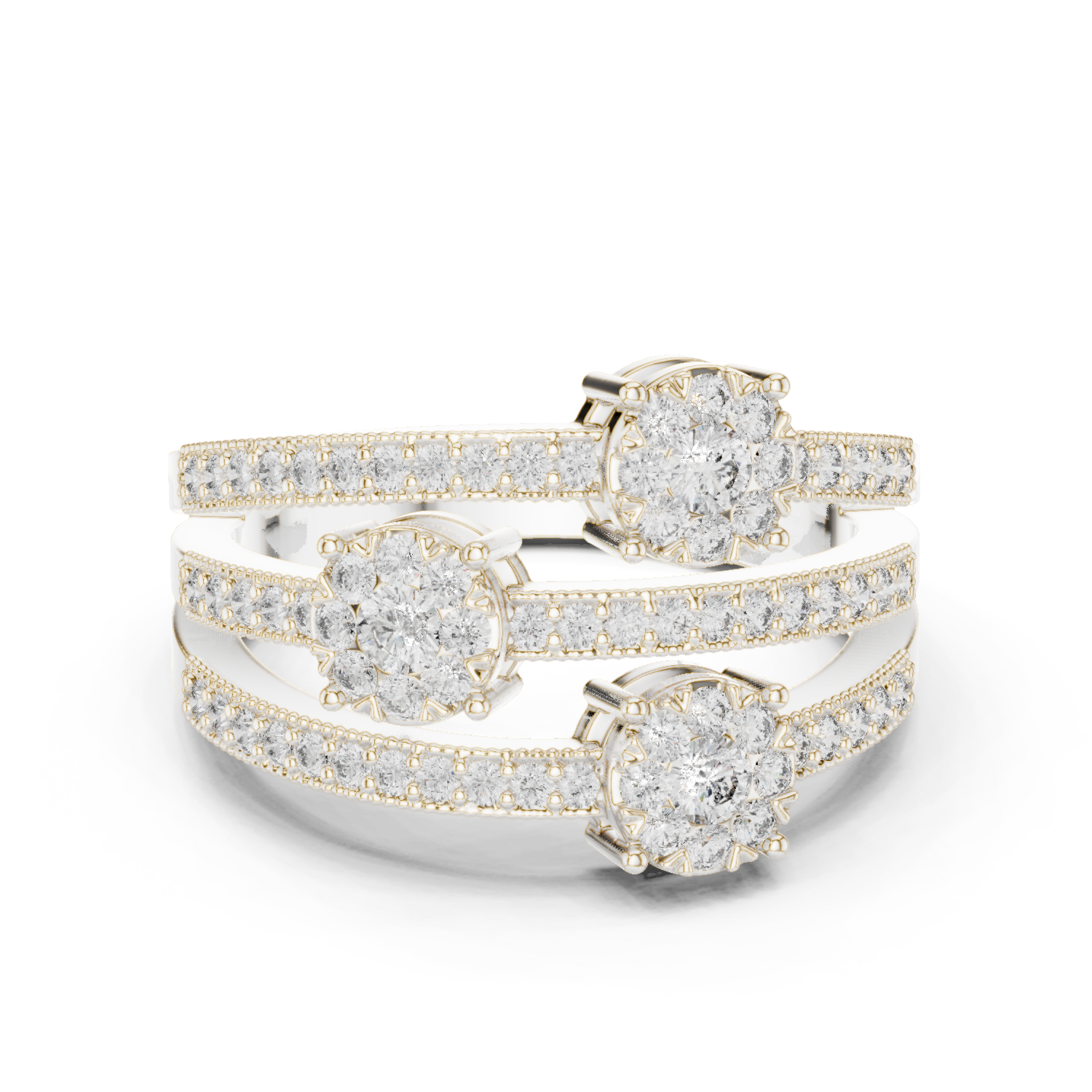Gold Ring 19-120020L, White Gold