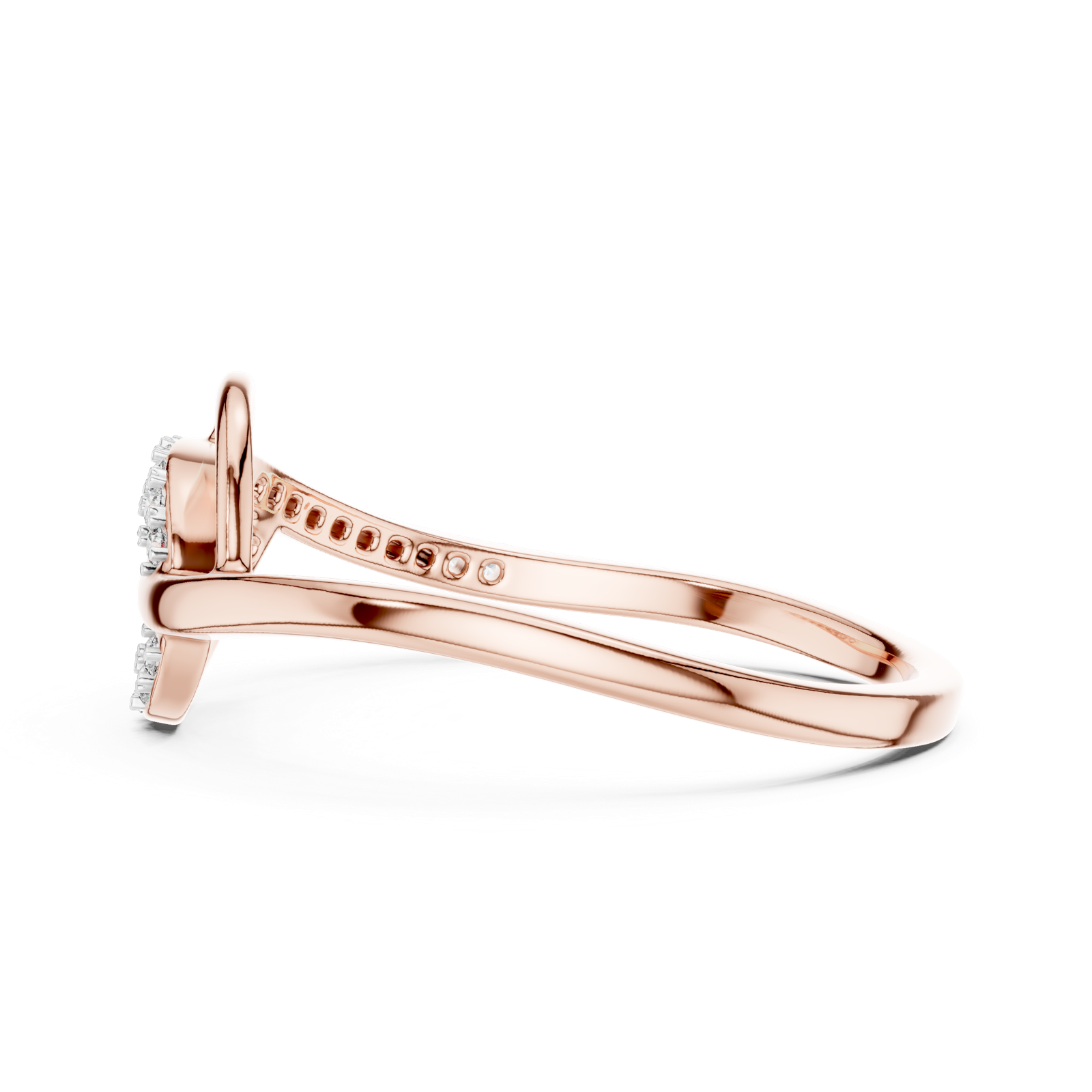 Gold Ring 12-10041@L, Rose Gold, view 3