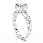 Gold Jewelry L36-7, Asscher center stone, White Gold, view 1