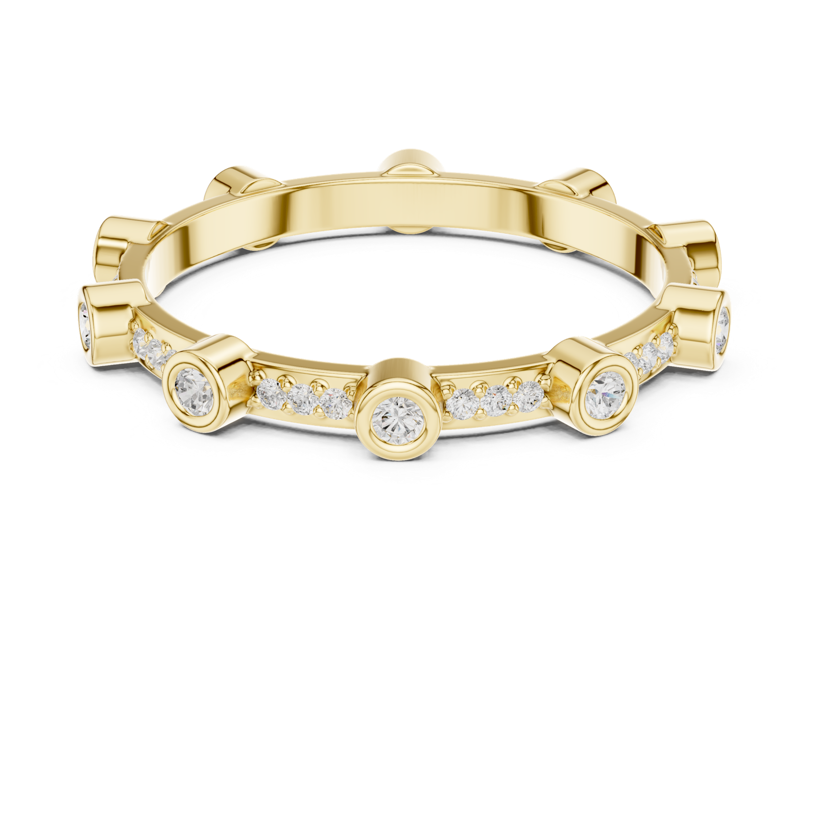 Gold Ring DDLR-708, Yellow Gold, view 4