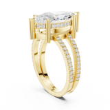 Gold Jewelry L36-13, Marquise center stone, Yellow Gold, view 1