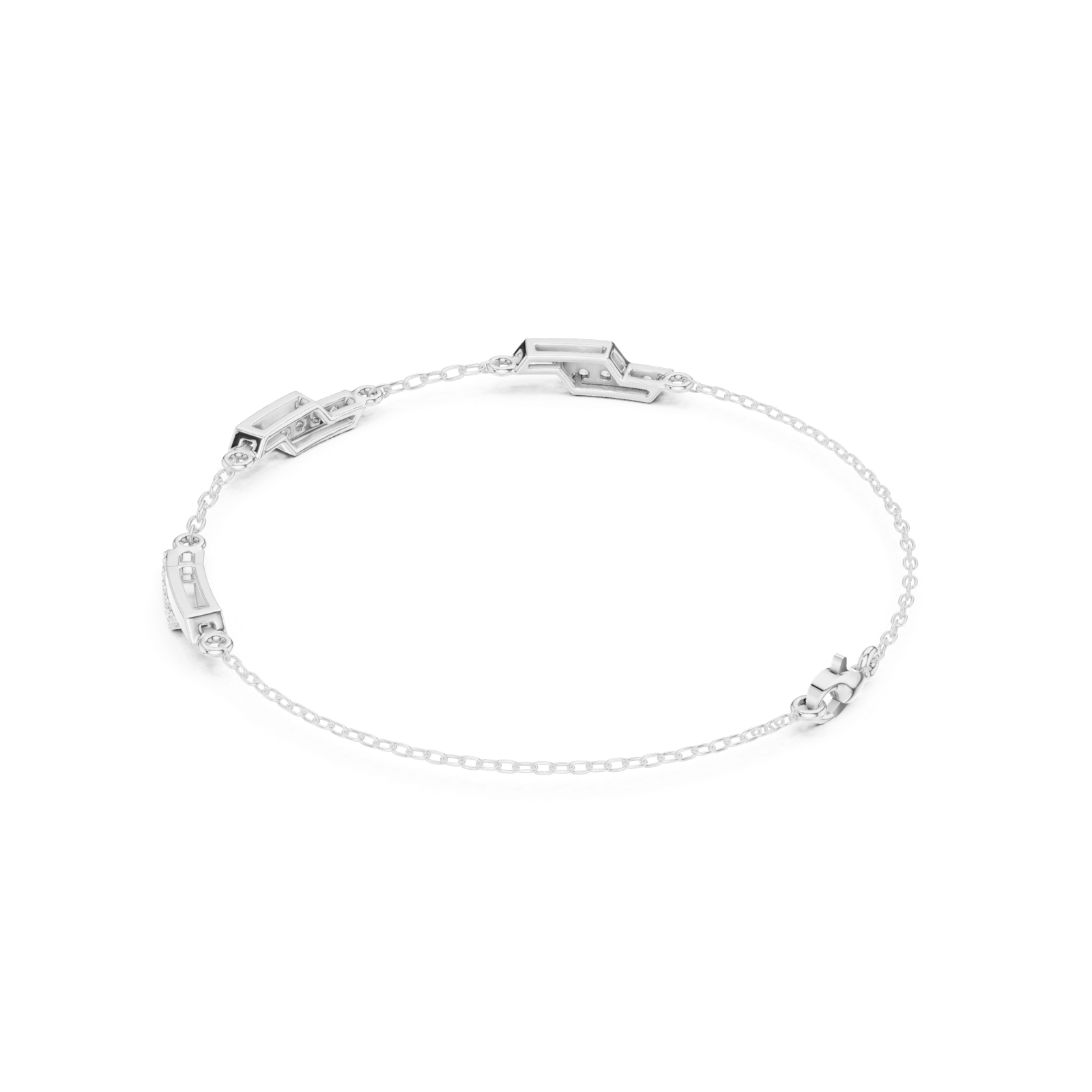 Gold Bracelet SBWB (4), White Gold, view 2