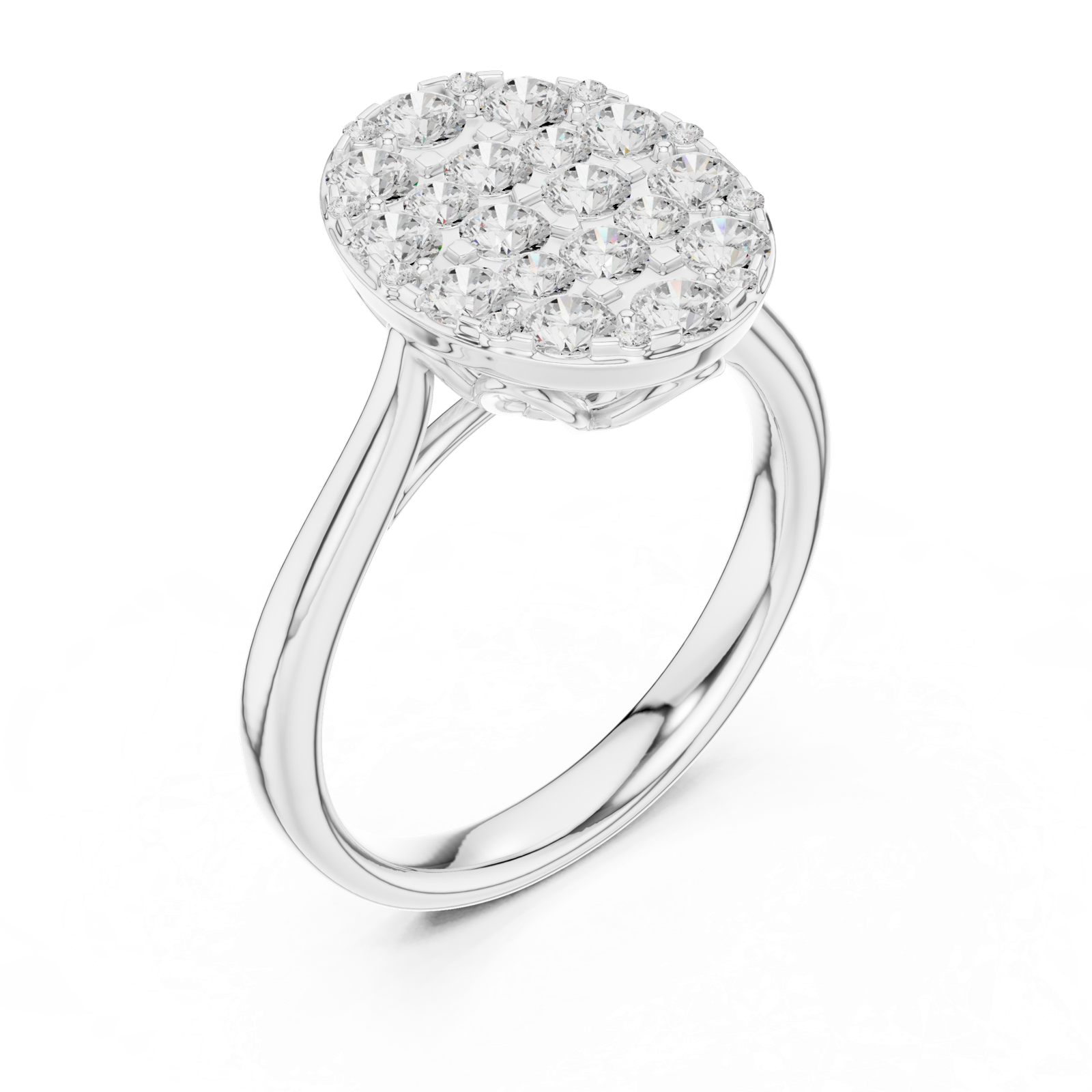 Gold Ring DDLR-783, White Gold, view 2