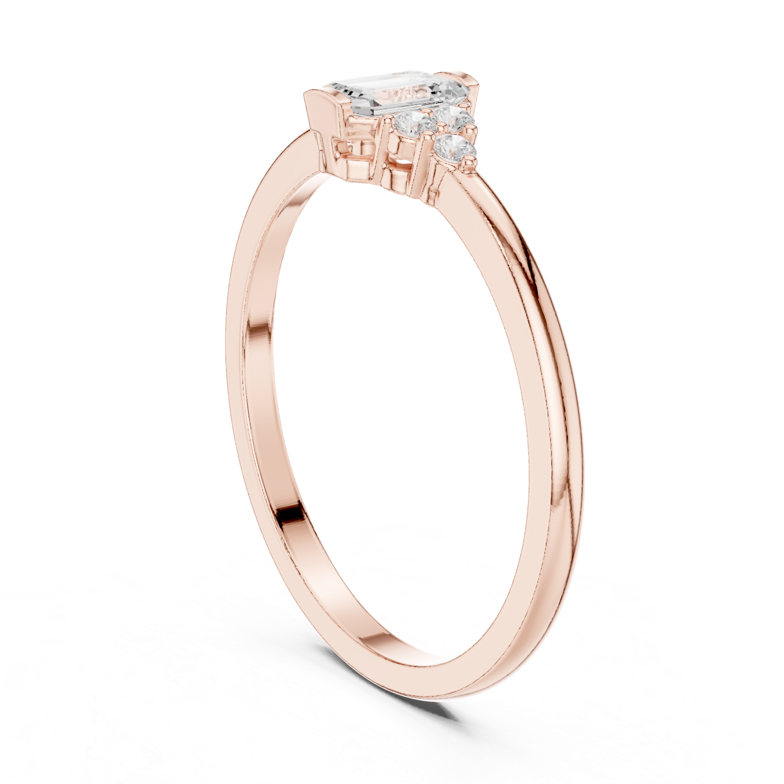 Gold Ring HLR-232, Rose Gold, view 1