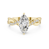 Gold Ring DDLR-1104, Yellow Gold, view 4