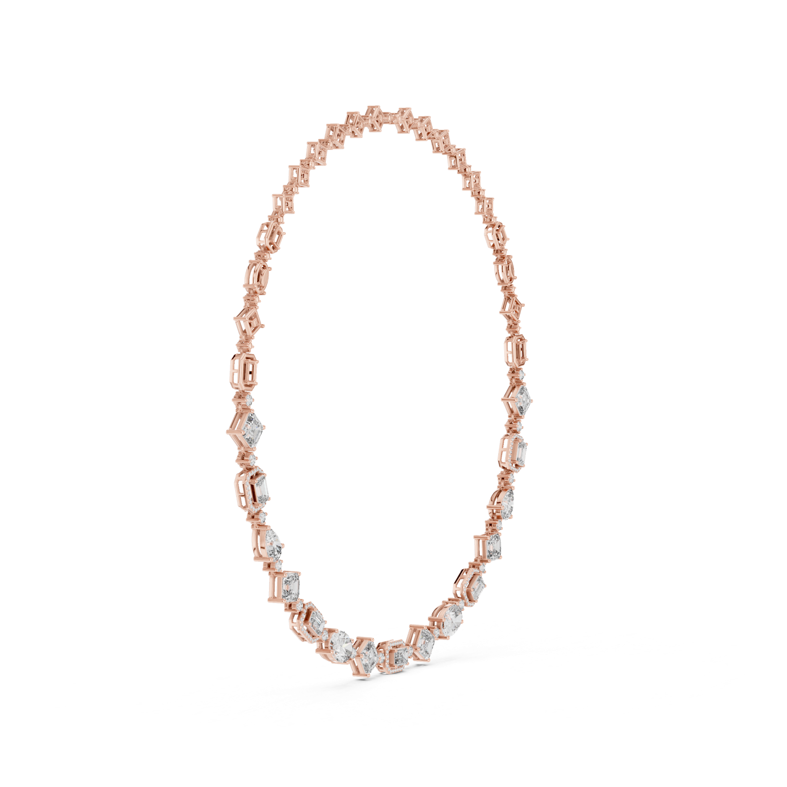 Gold Necklace GNK-0029, Rose Gold, view 3