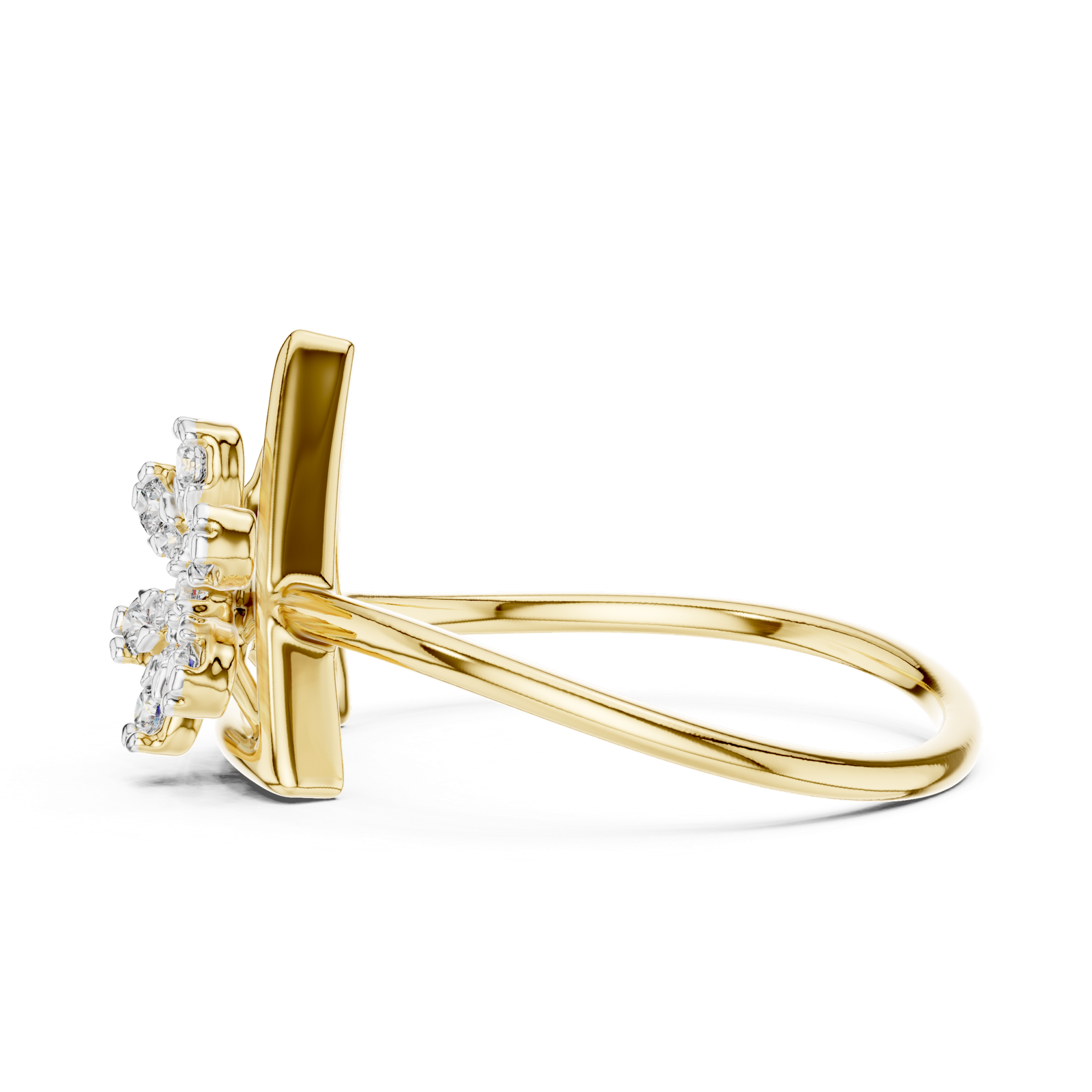 Gold Ring 12-10044@L, Yellow Gold, view 3