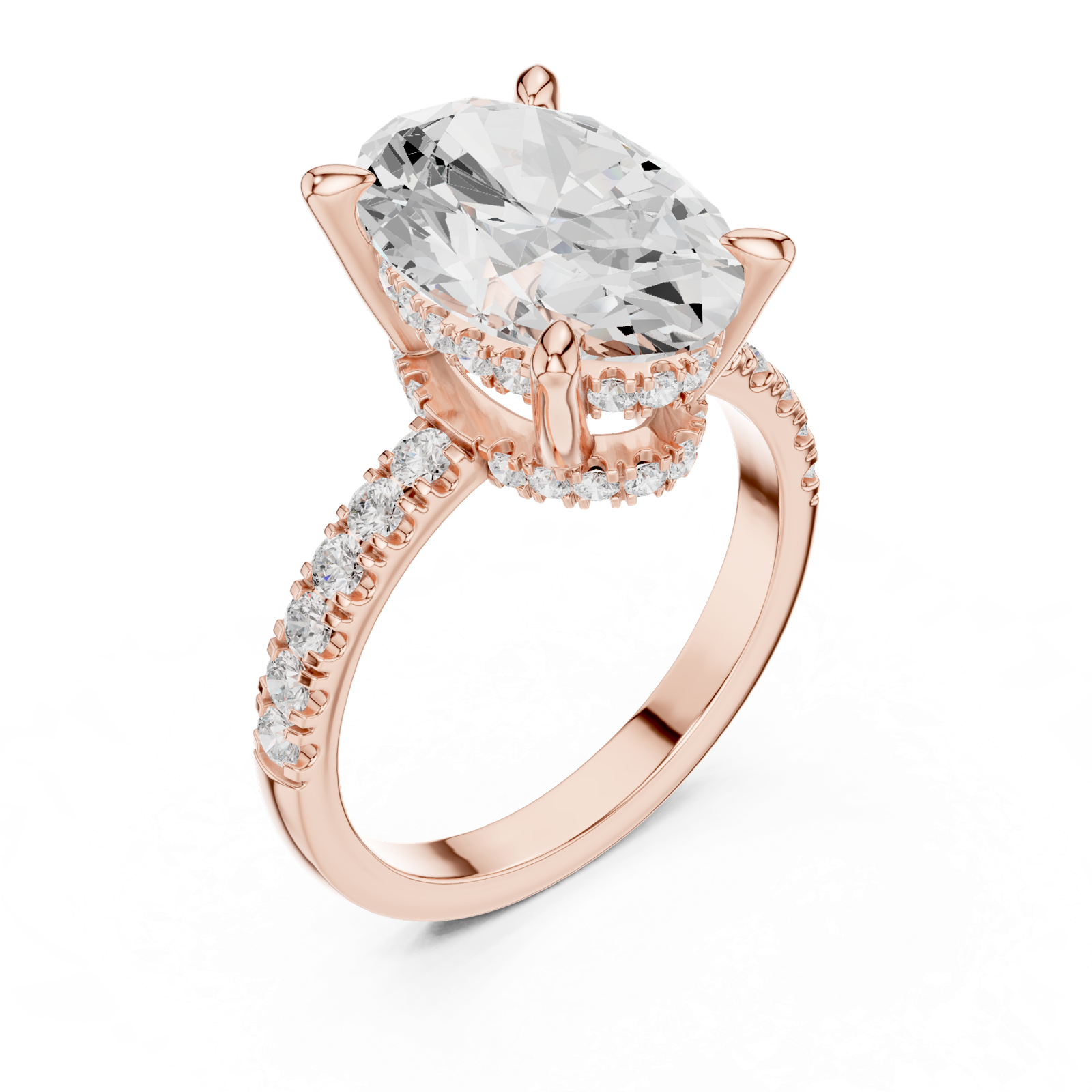 Gold Ring DDLR-259, Rose Gold, view 2