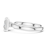 Gold Jewelry L36-10, Princess center stone, White Gold, view 3