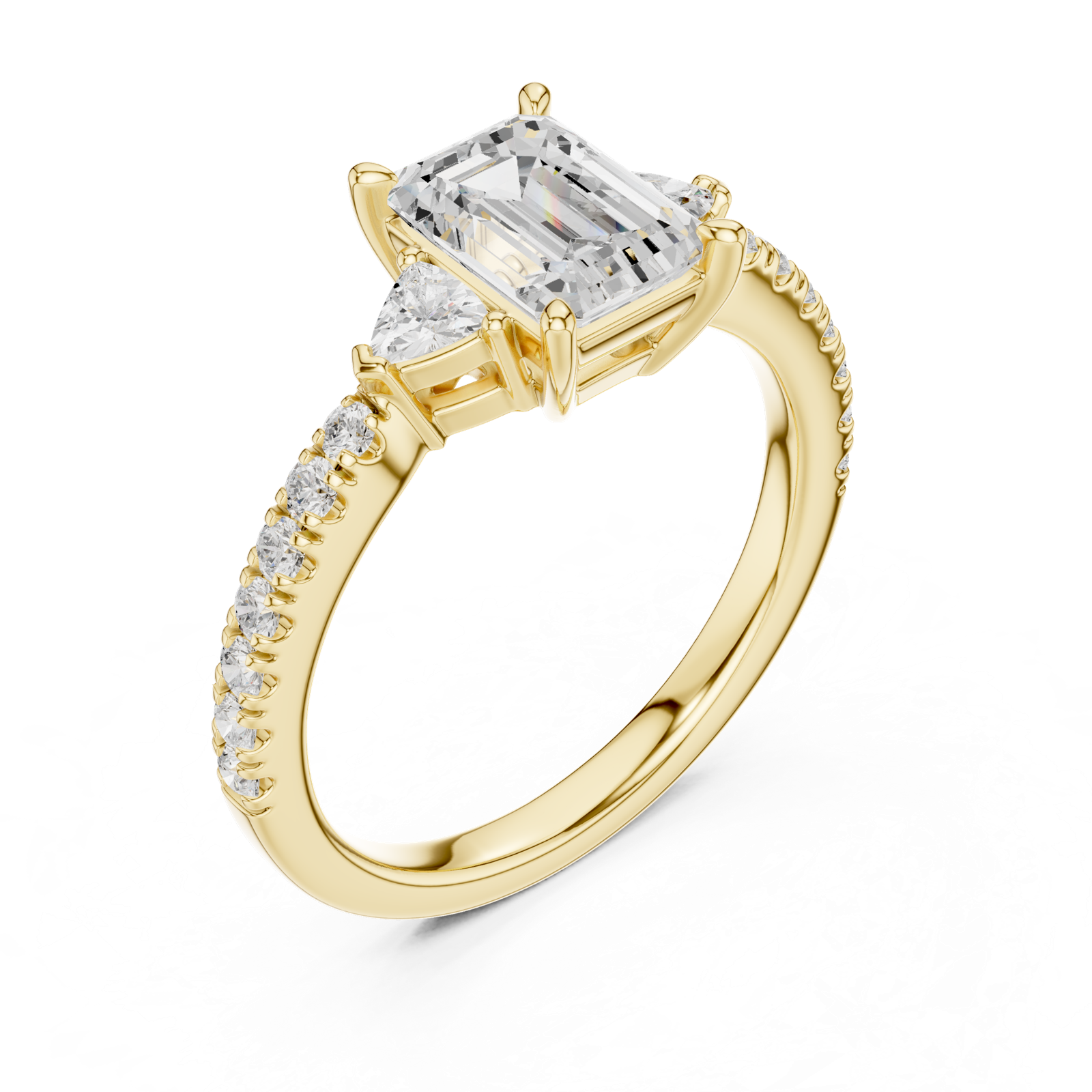 Gold Ring DDLR-857, Yellow Gold, view 2