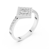 Gold Ring DDLR-745, White Gold, view 2