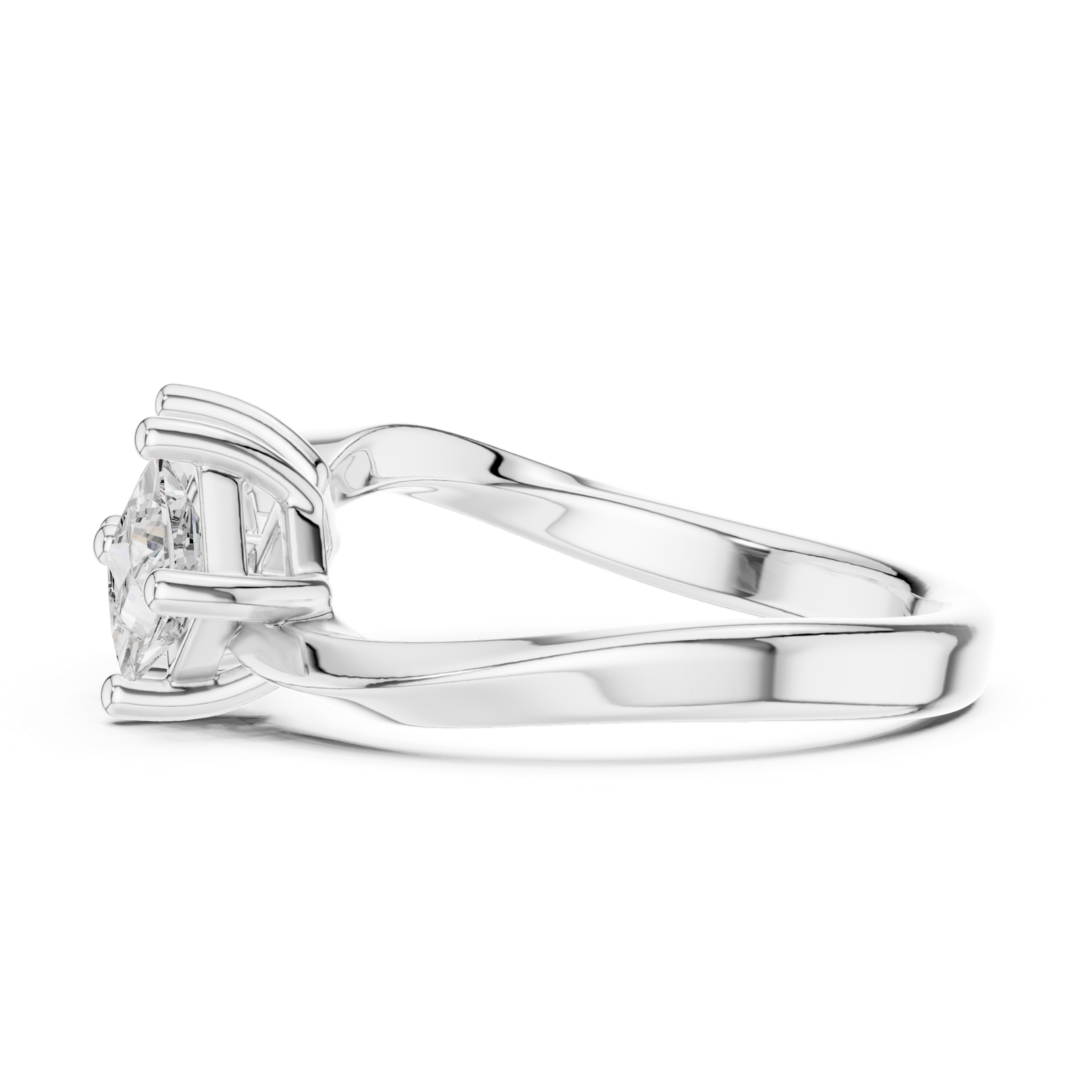 Gold Ring DDLR-489, White Gold, view 3
