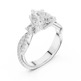 Gold Ring DDLR-1037, White Gold, view 2