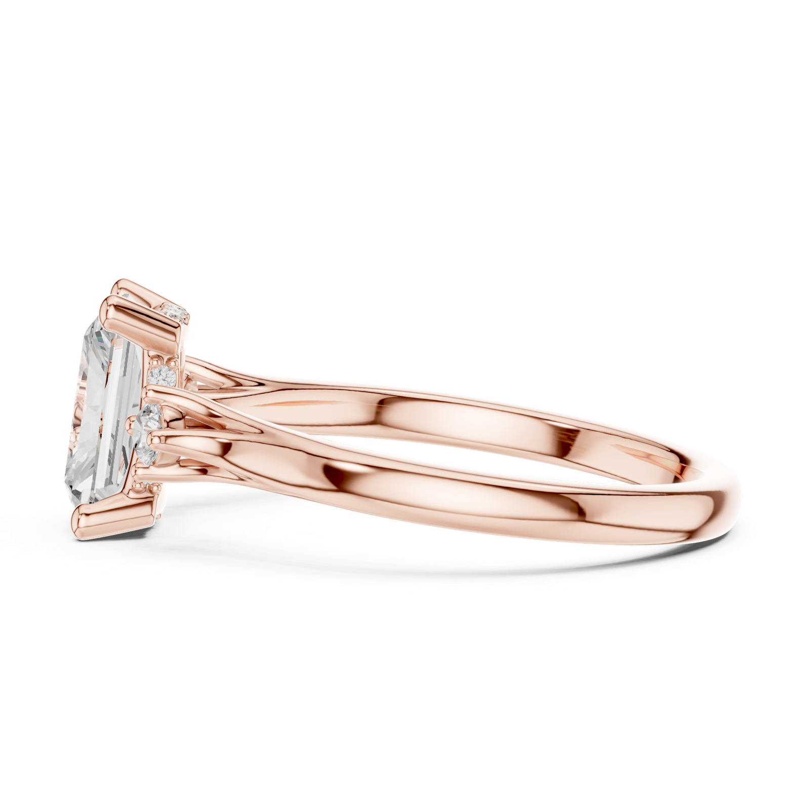 Gold Ring DDLR-974, Rose Gold, view 3
