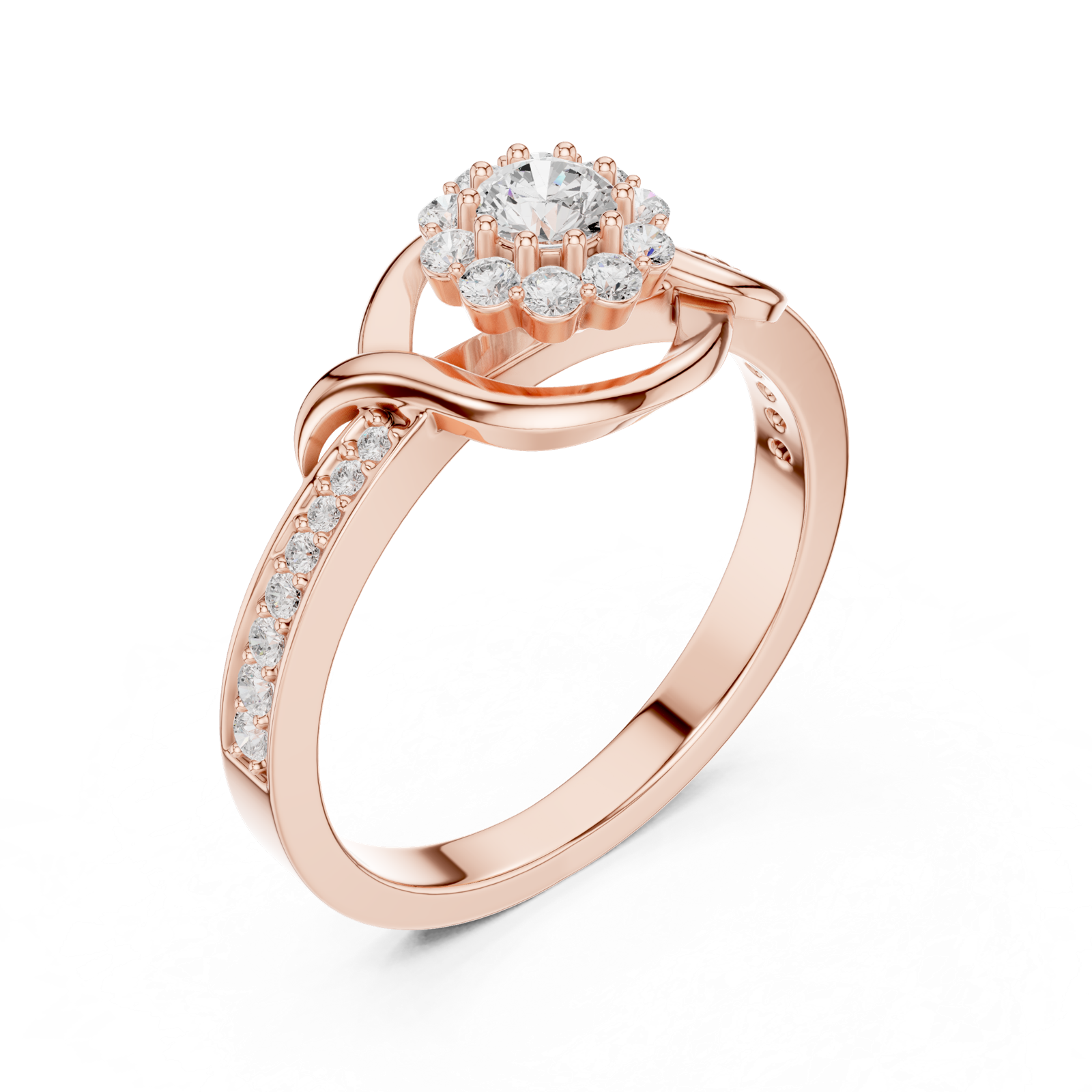 Gold Ring SBWR(46), Rose Gold, view 2