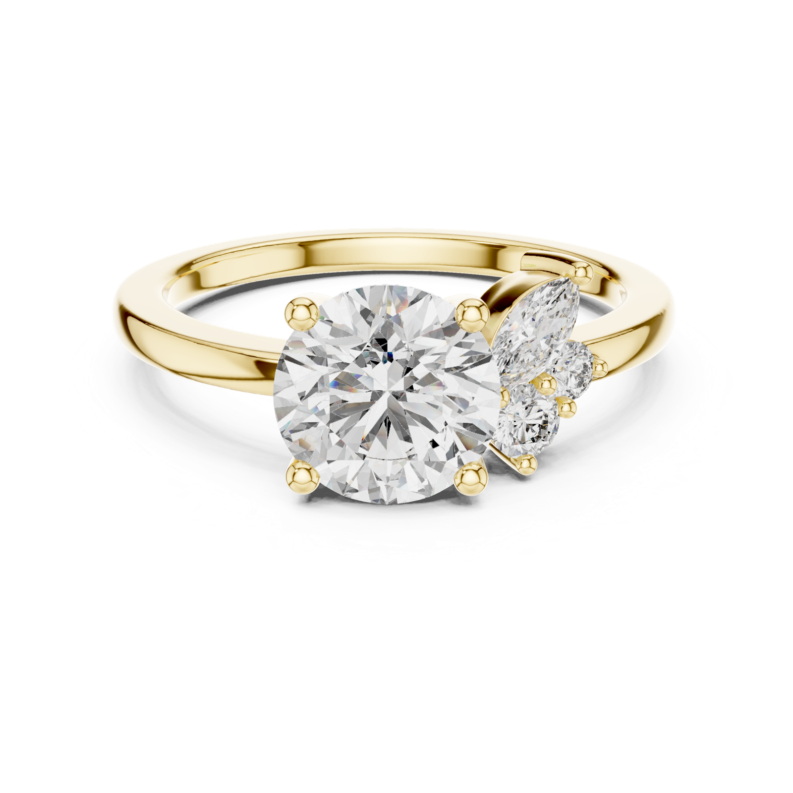 Gold Ring DDLR-153, Yellow Gold, view 4