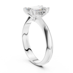 Gold Jewelry L36-8, Emerald center stone, White Gold, view 1