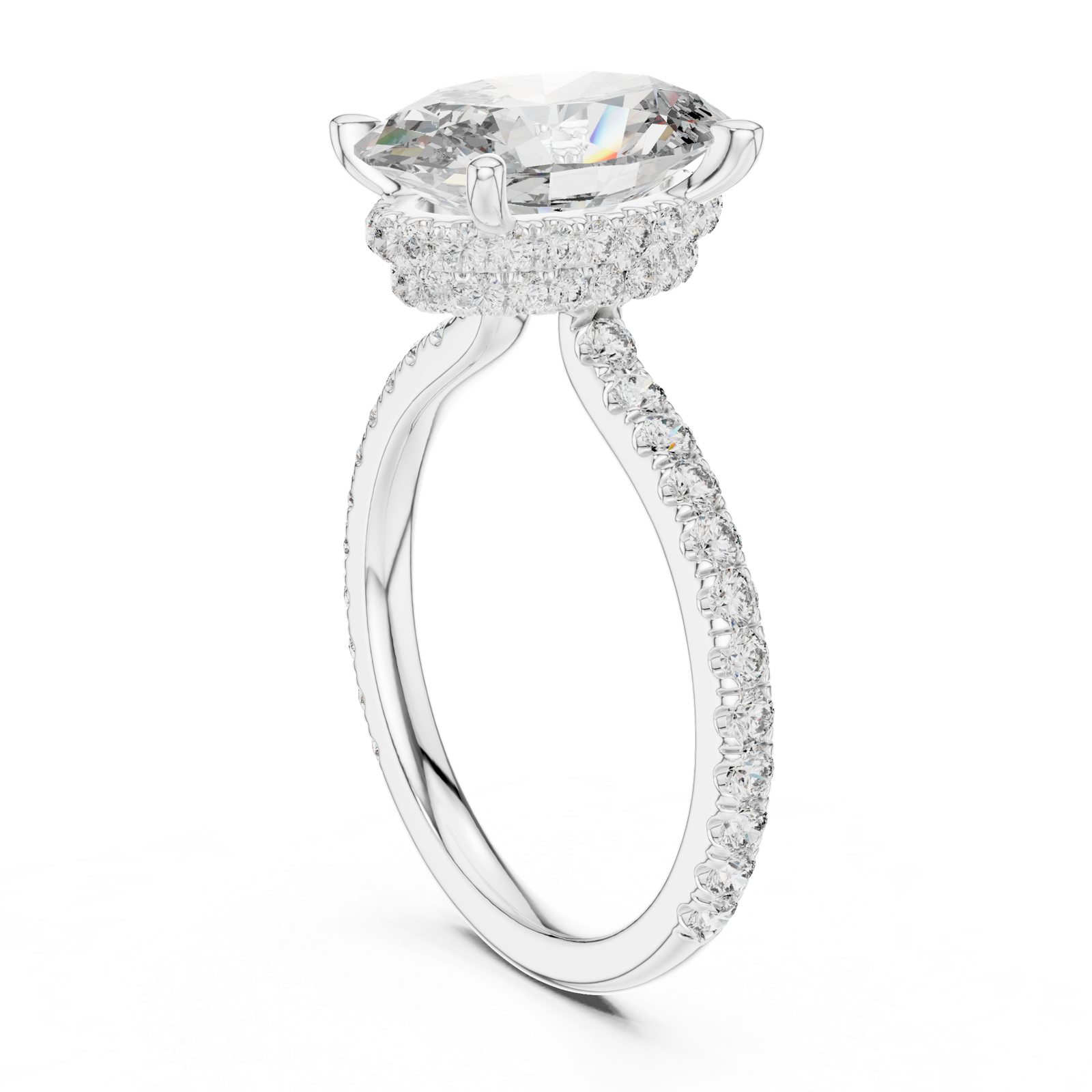 Gold Ring DDLR-171, White Gold