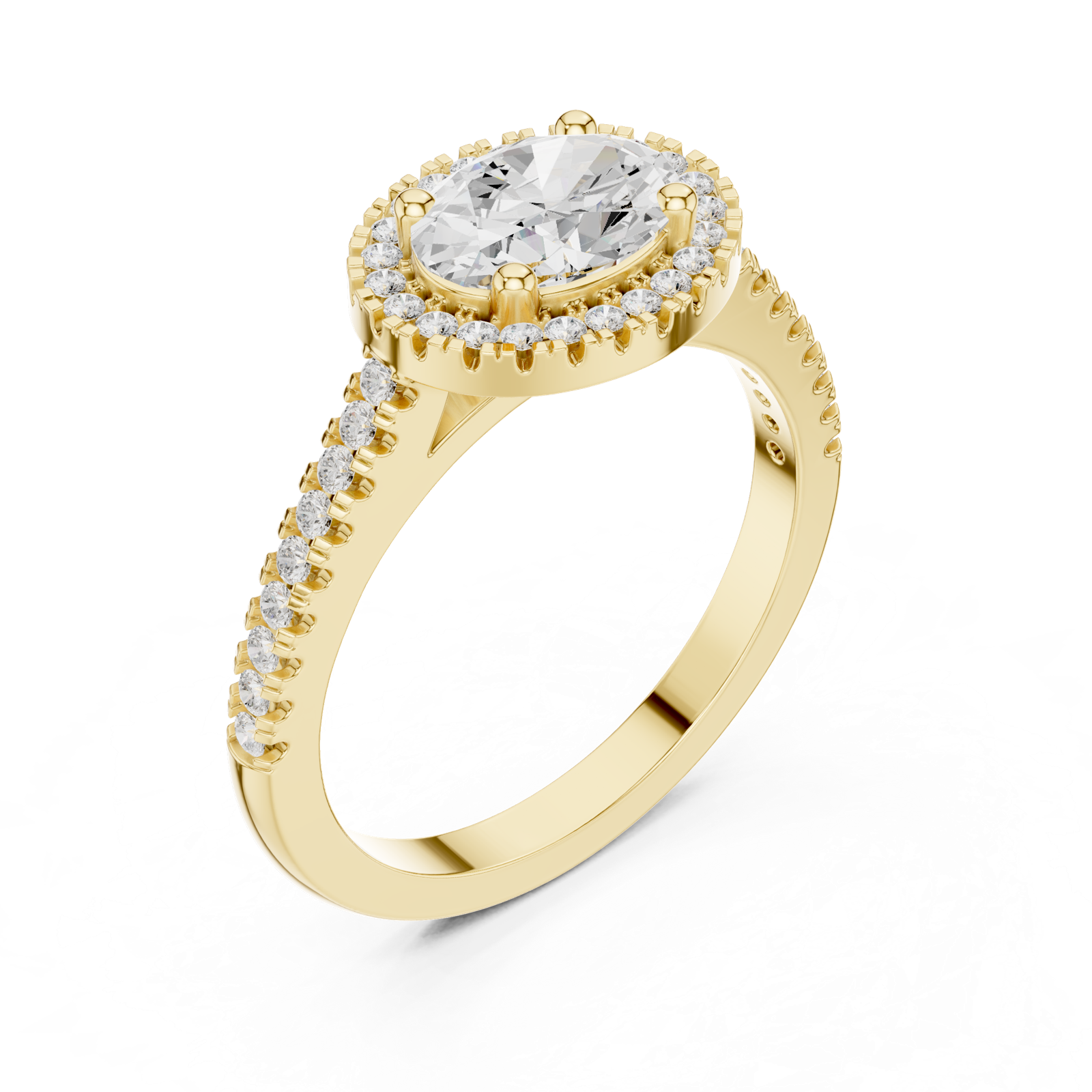 Gold Ring DDLR-347, Yellow Gold, view 2