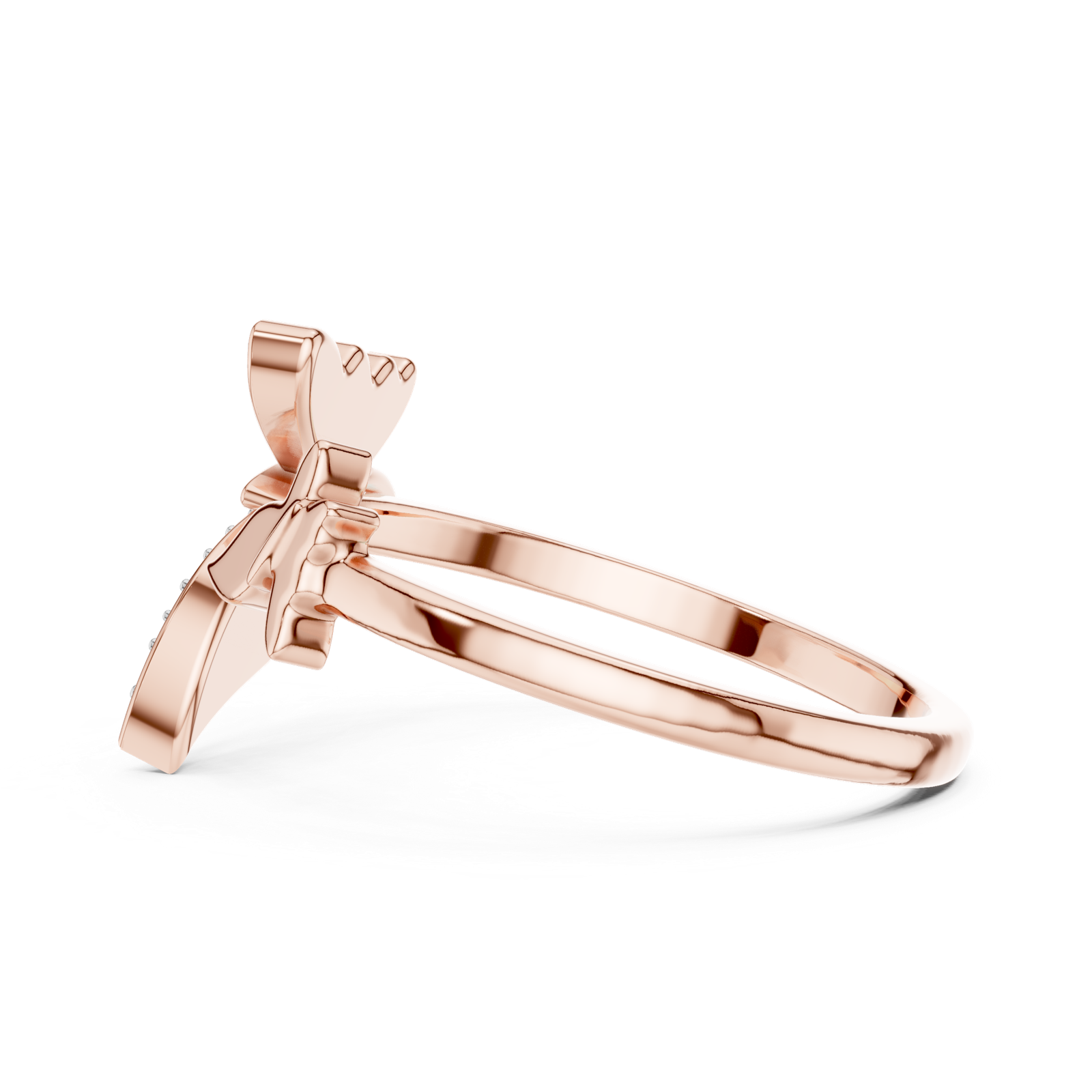 Gold Ring 12-10024@L, Rose Gold, view 3