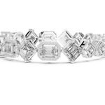 14K Solid Gold Lab Diamond Bracelet, White Gold, view 3