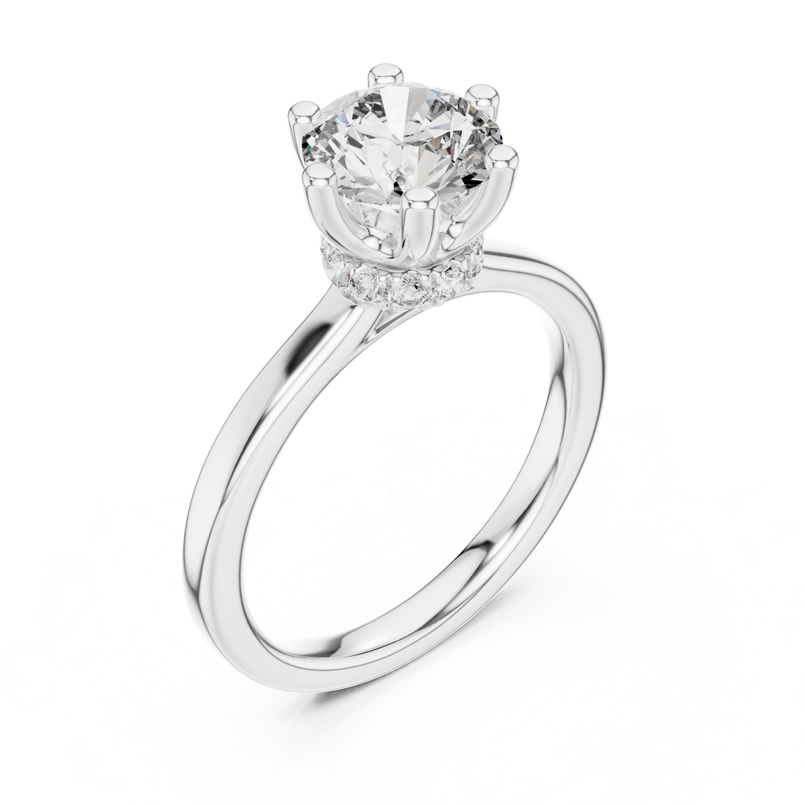 Gold Ring DDLR-176, White Gold, view 2