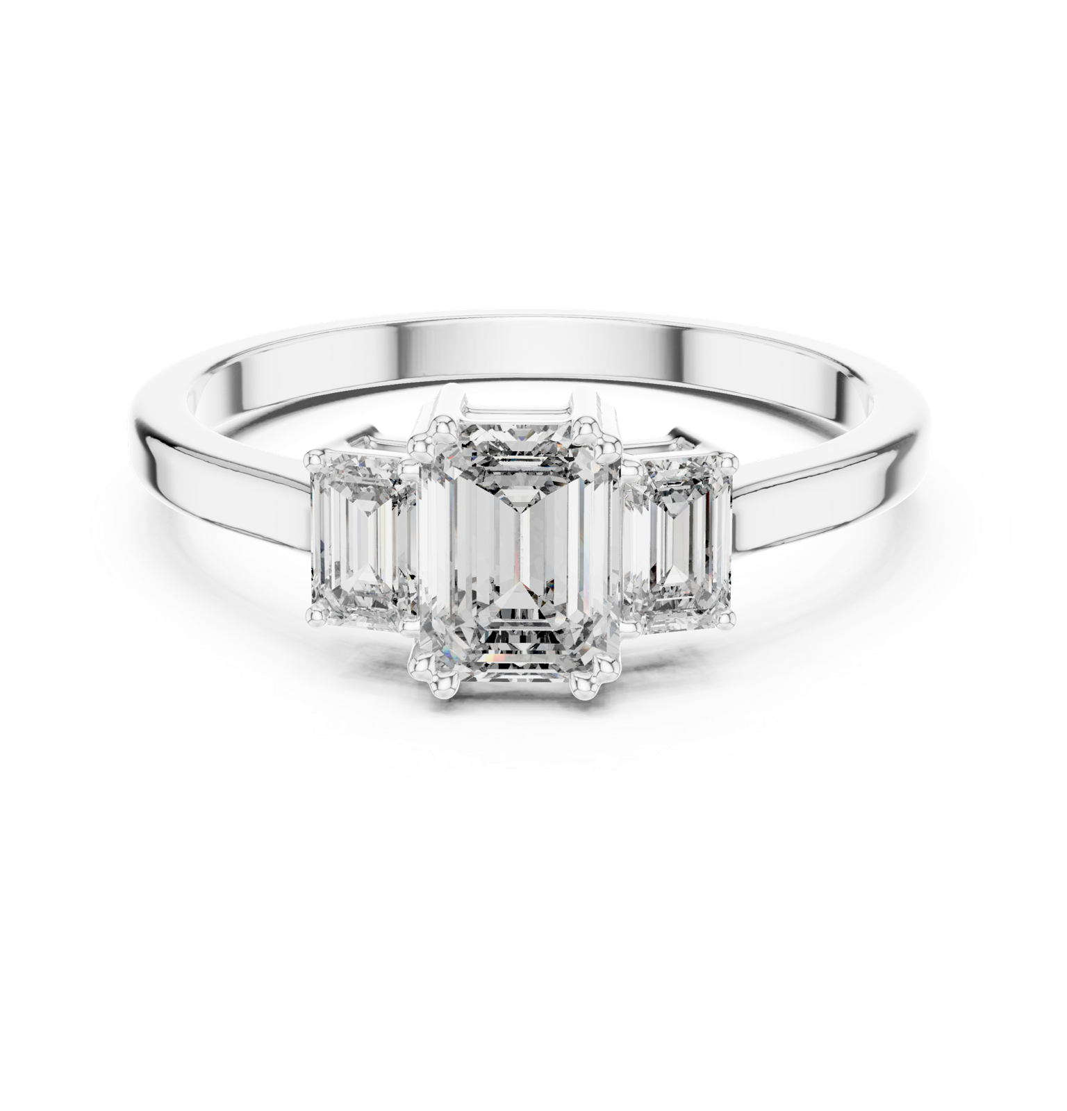 Gold Ring ALR-53, White Gold, view 4