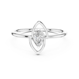 Gold Ring HLR-197, White Gold, view 4