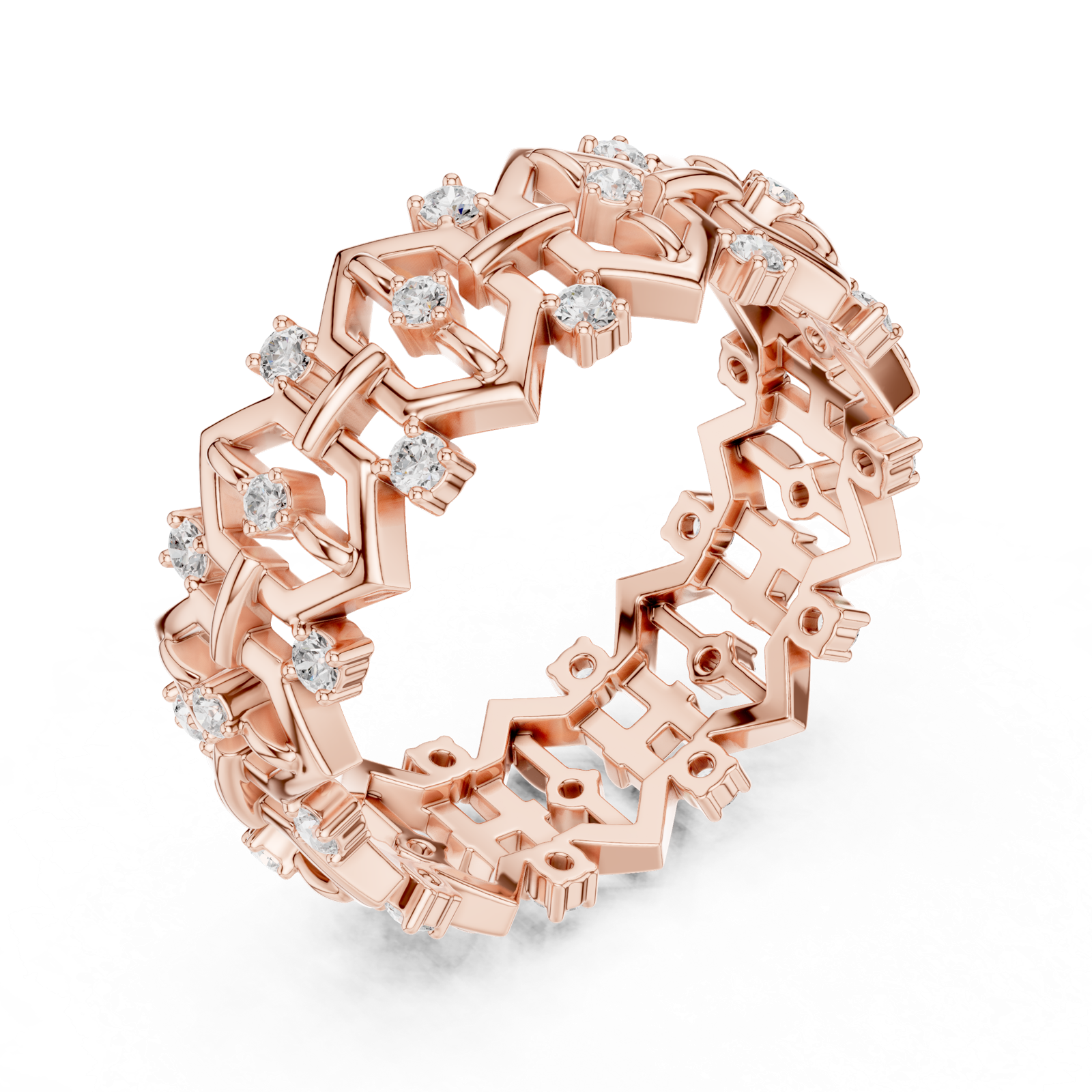 Gold Ring R29, Rose Gold, view 2