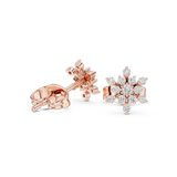 Gold Earrings 9-10079E, Rose Gold, view 1