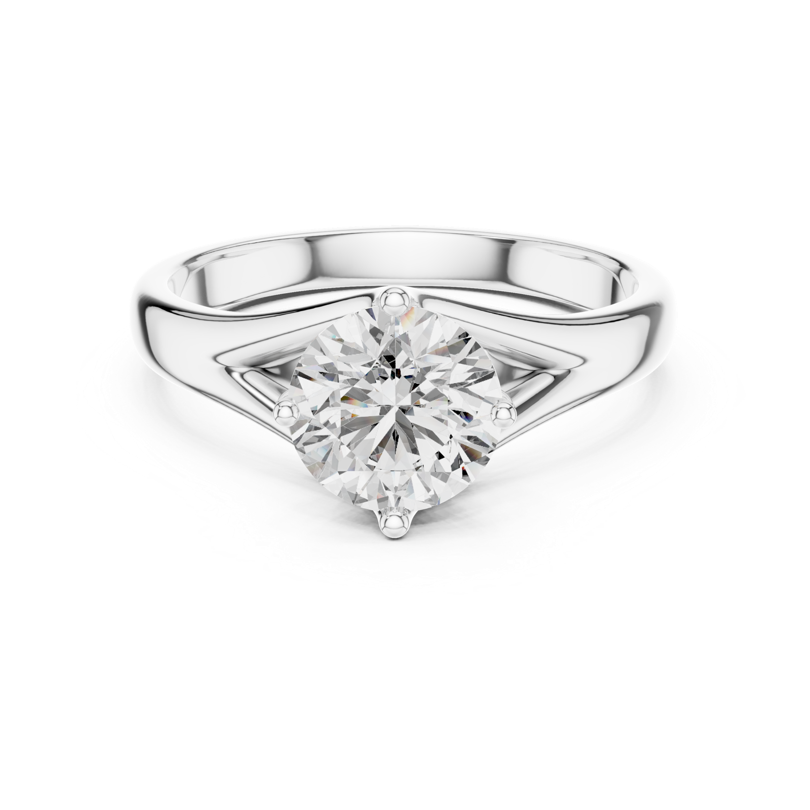 Gold Ring LR-0012, White Gold, view 4