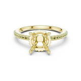 Gold Ring DDLR-177, Round center stone, Yellow Gold