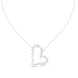Gold Pendant GPD-0008, White Gold, view 4