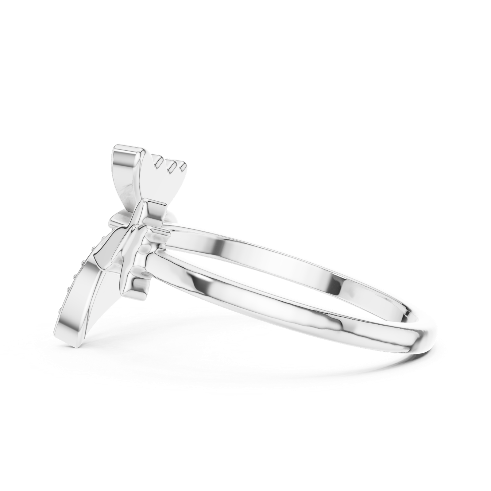 Gold Ring 12-10024@L, White Gold, view 3